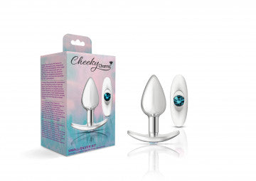 Silver Anchor Buttplug Kit - Clear Iridescent/teal