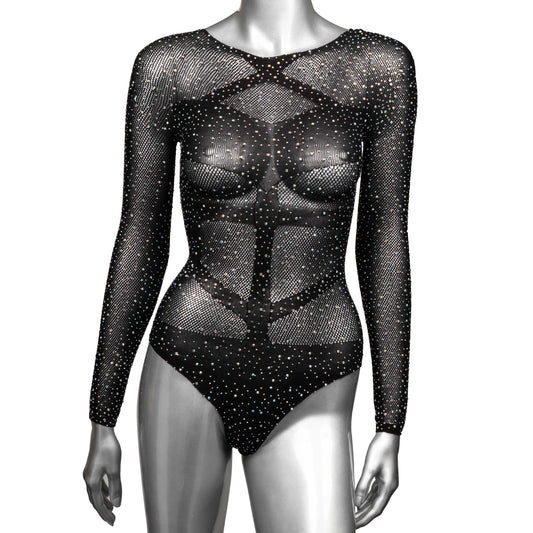 "Radiance Long Sleeve Body Suit - One Size - Black SE3002153"