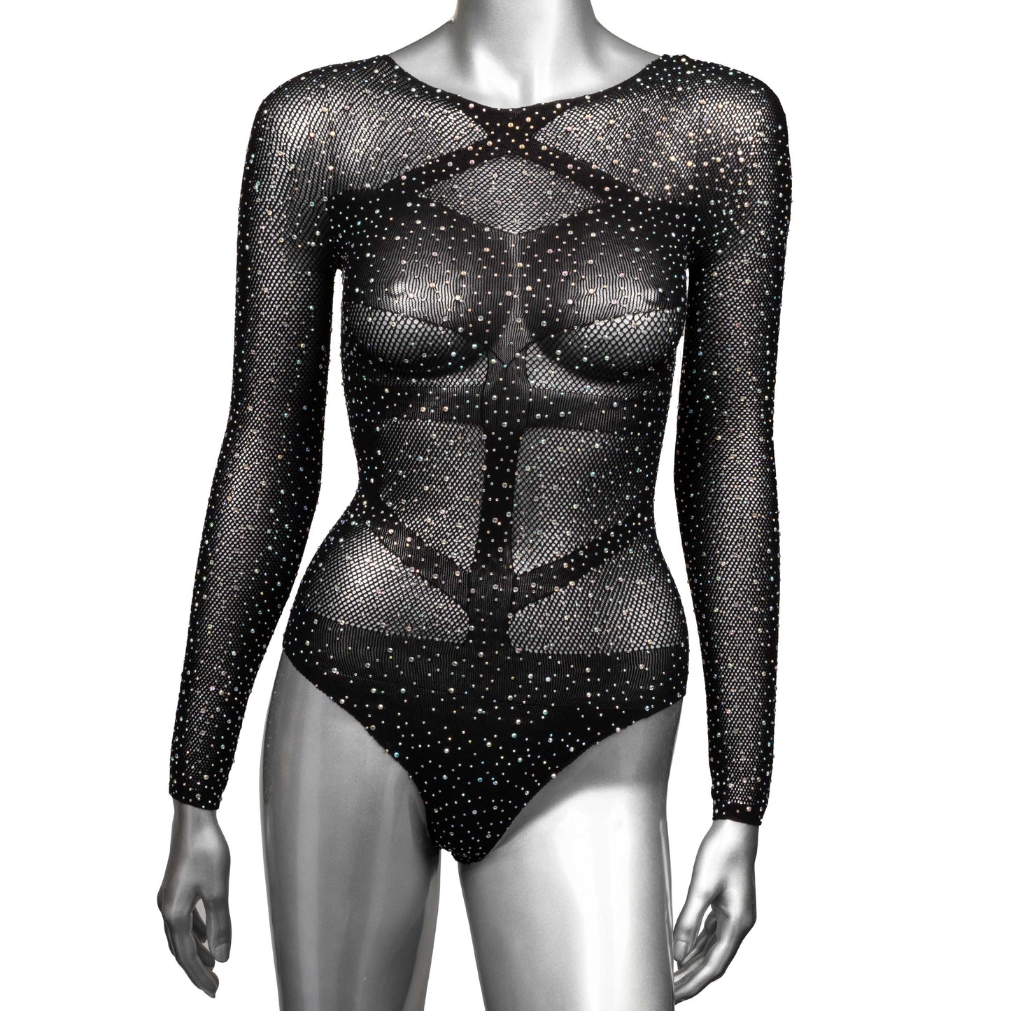 "Radiance Long Sleeve Body Suit - Queen - Black SE3002163"