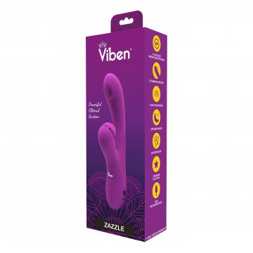 Zazzle Clitoral Suction/thumping Rabbit - Berry